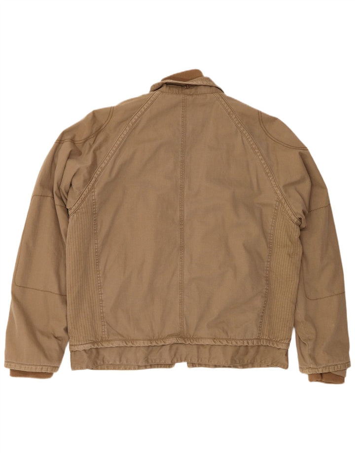 Fat Face Herren-Utility-Jacke UK 42 XL Beige Baumwolle