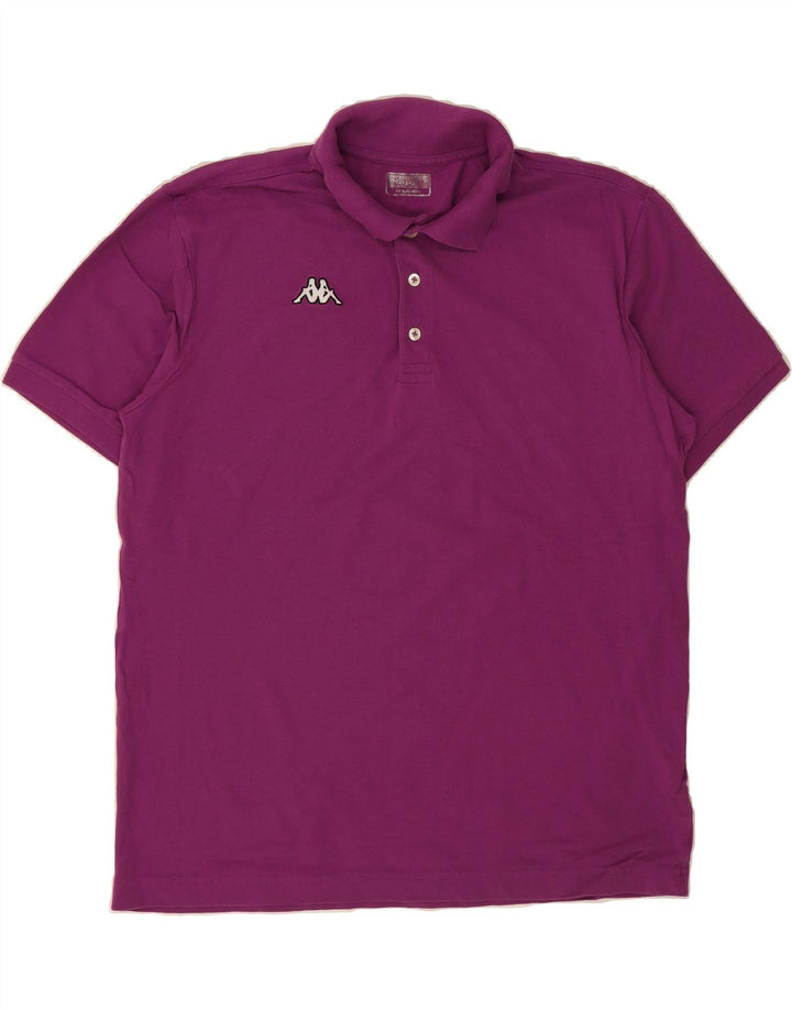 KAPPA Mens Polo Shirt 2XL Maroon Cotton Vintage Kappa and Second-Hand Kappa from Messina Hembry 