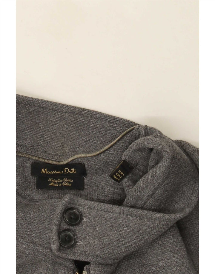 Massimo Dutti Damen-Cardigan-Pullover UK 16 Large Grau