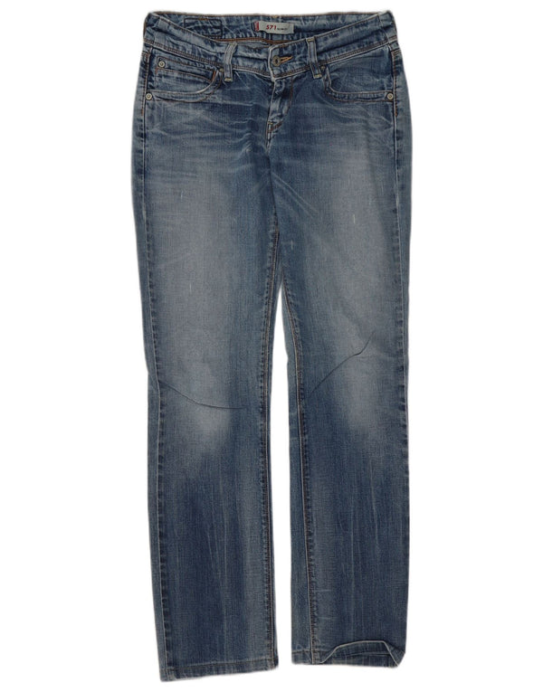Levi's Damen 571 Distressed Slim Jeans W29 L31 Blaue Baumwolle
