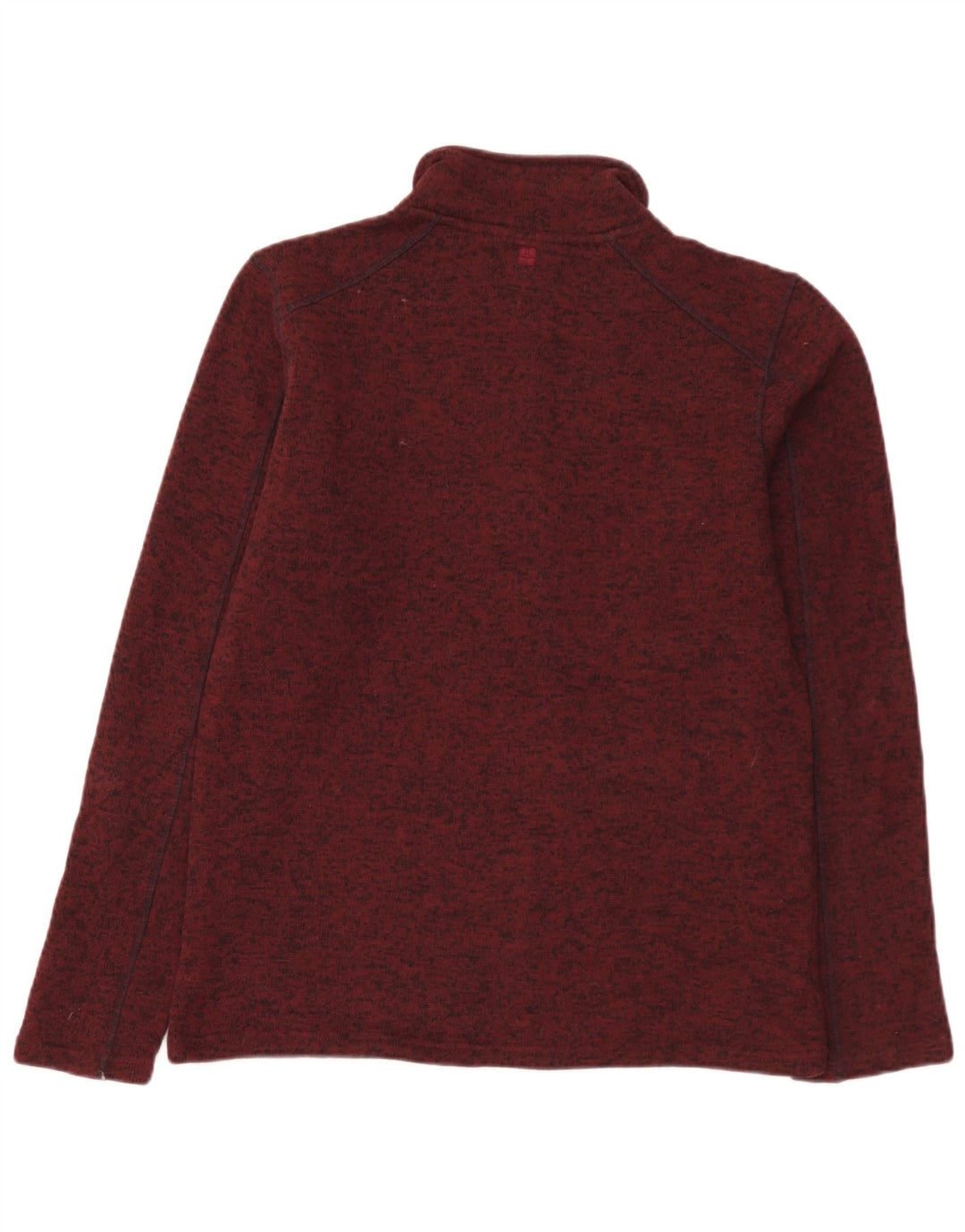 Mountain Warehouse Herren-Sweatshirt mit Reißverschluss am Kragen, Größe S, Burgunderrot meliert