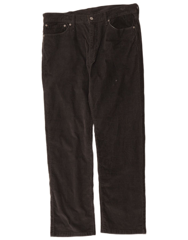 Levi's Mens 751 Straight Corduroy Trousers W36 L32 Black Cotton