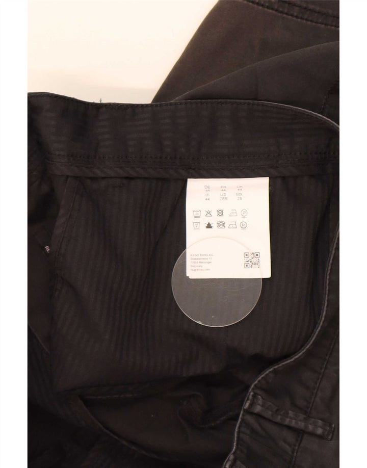 Hugo Boss Herren Chinoshorts W28 Small Schwarz Baumwolle
