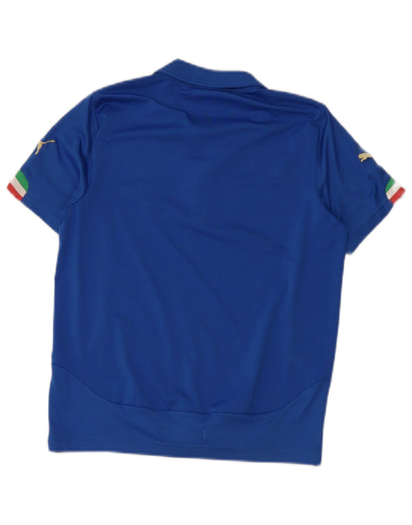 PUMA Jungen Italia Graphic Poloshirt 9-10 Jahre Blau