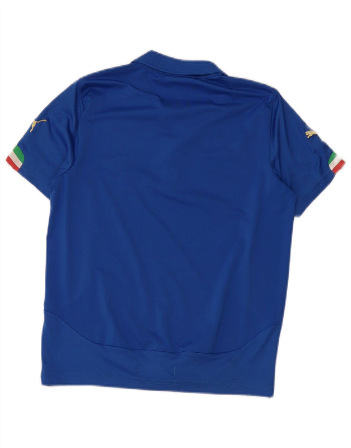 PUMA Jungen Italia Graphic Poloshirt 9-10 Jahre Blau