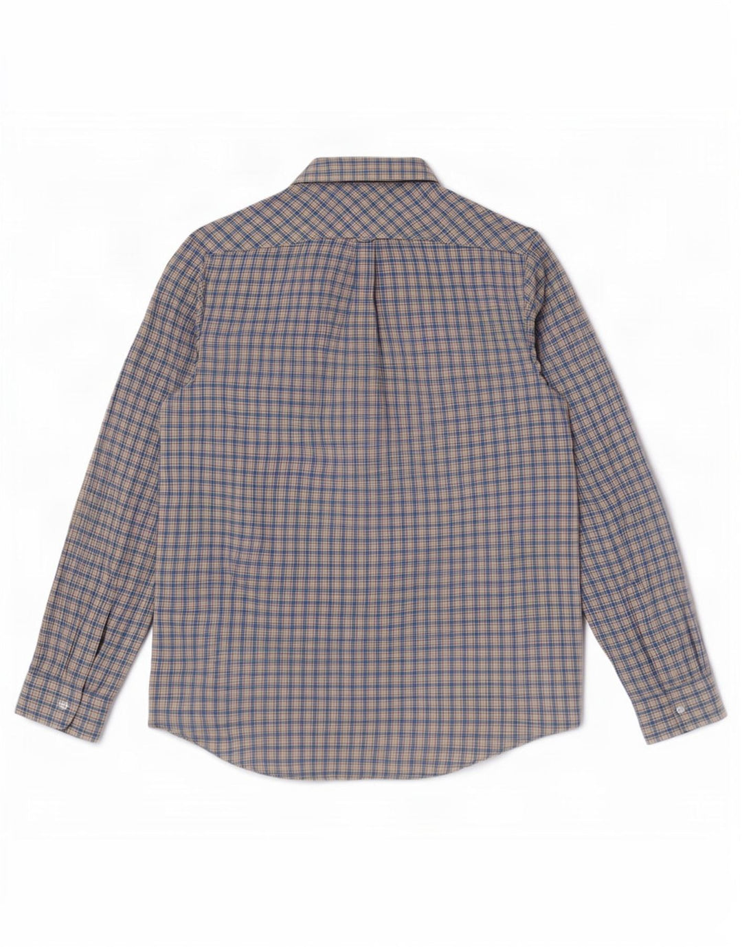 James Pringle Herren-Flanellhemd aus mittelblau kariertem Polyester