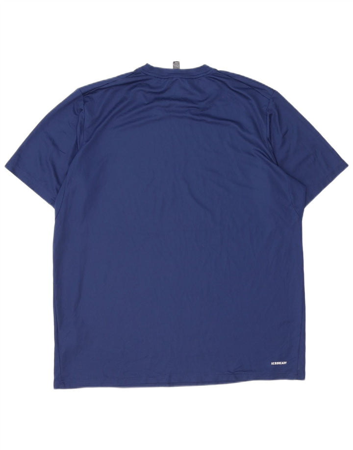 Adidas Herren Aeroready T-Shirt Top XL Marineblau Polyester