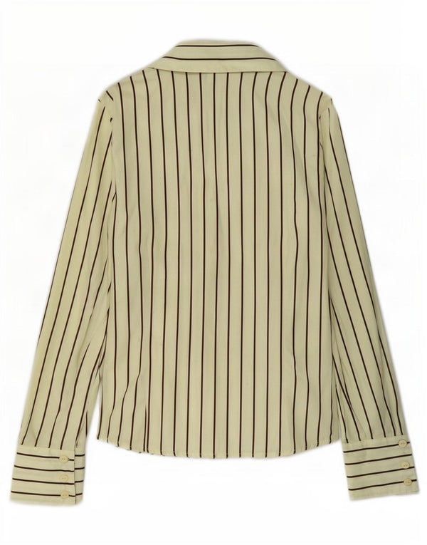 Miss Selfridge Damenhemd UK 12/14 mittelgelb gestreift aus Baumwolle