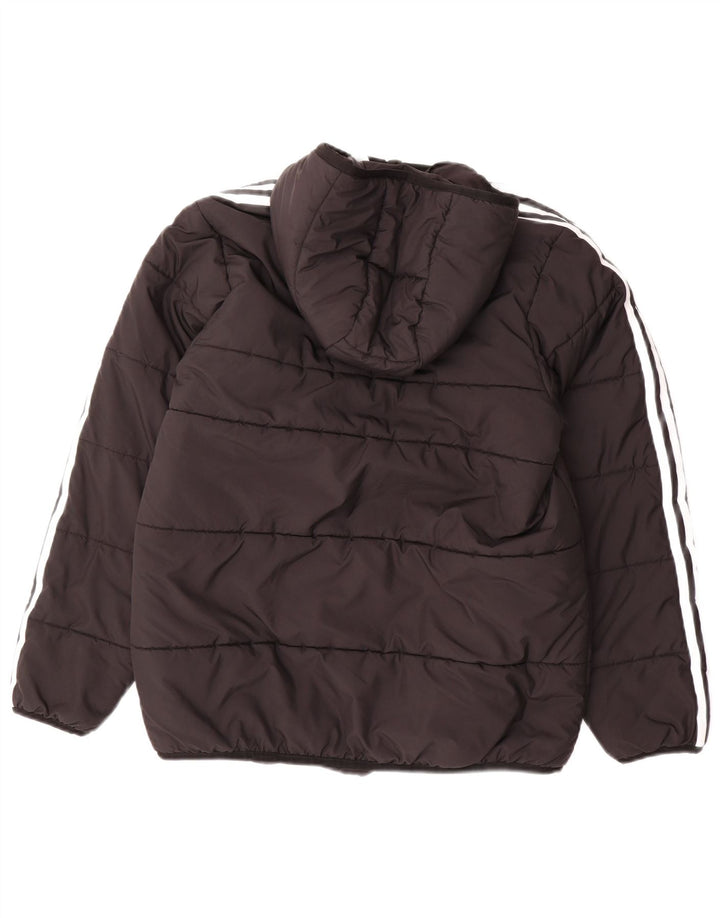 Adidas Jungen gepolsterte Kapuzenjacke 13–14 Jahre, schwarzes Polyester