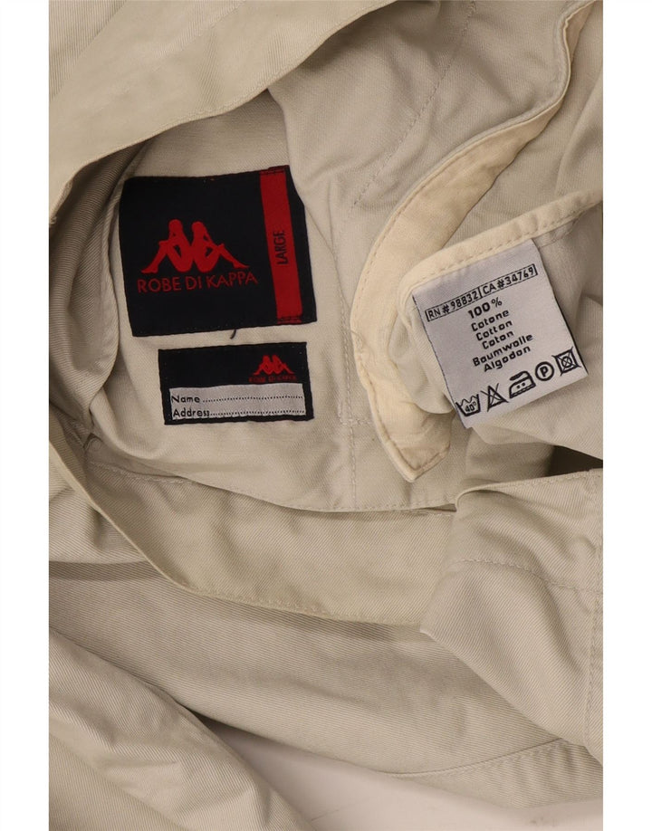 Kappa Herren Bomberjacke UK 40 Large Beige Baumwolle