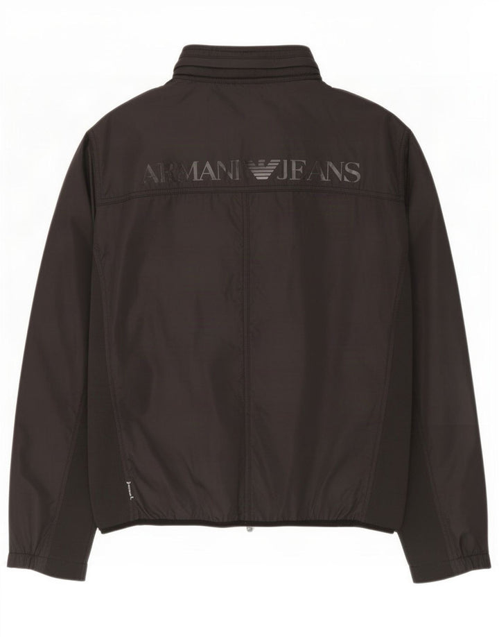 Armani Jeans Herren-Trainingsanzug mit Grafik, groß, schwarzes Polyamid