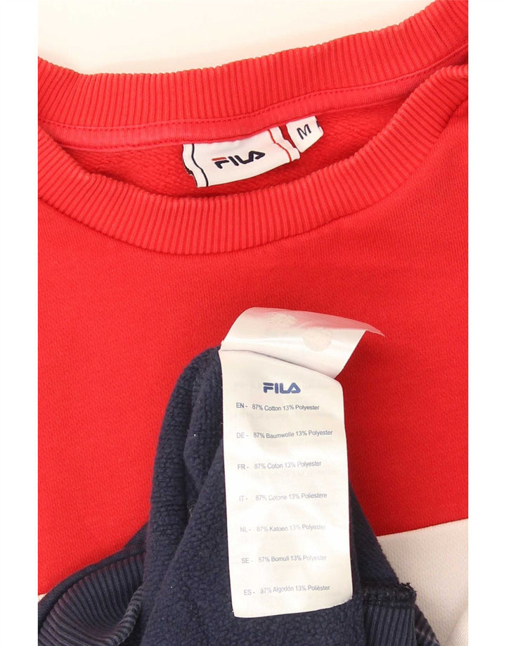 Fila Herren-Sweatshirt mit Grafik, mittelgroß, mehrfarbig, Colourblock-Baumwolle