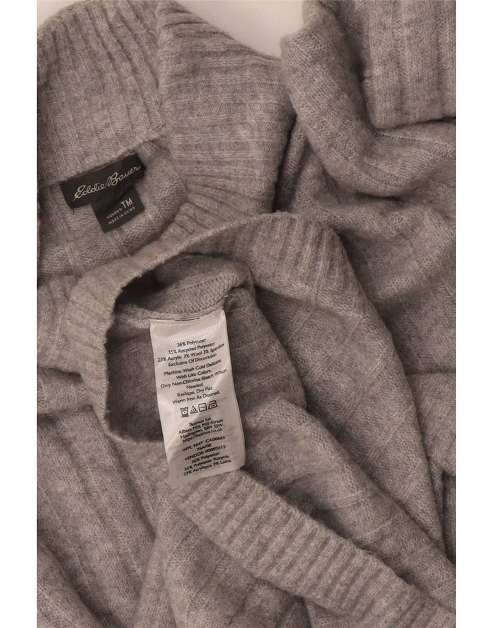 Eddie Bauer Damen Rollkragenpullover, groß, Größe 40, Mittelgrau