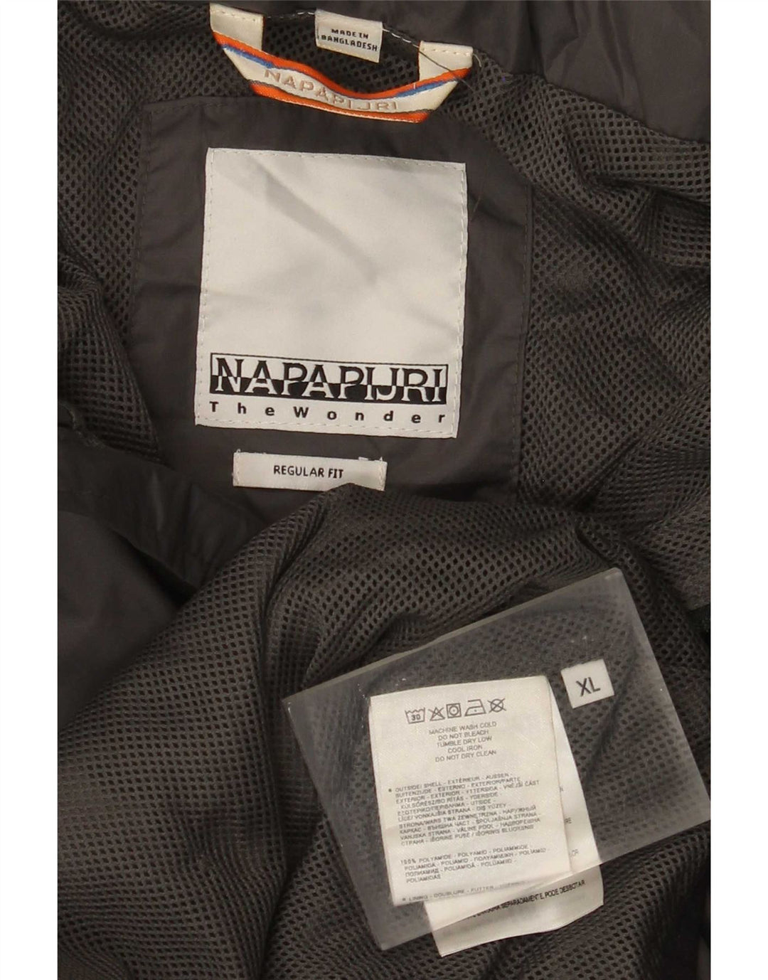Napapijri Herren-Regenjacke mit Kapuze, UK 42, XL, Grau, Polyamid