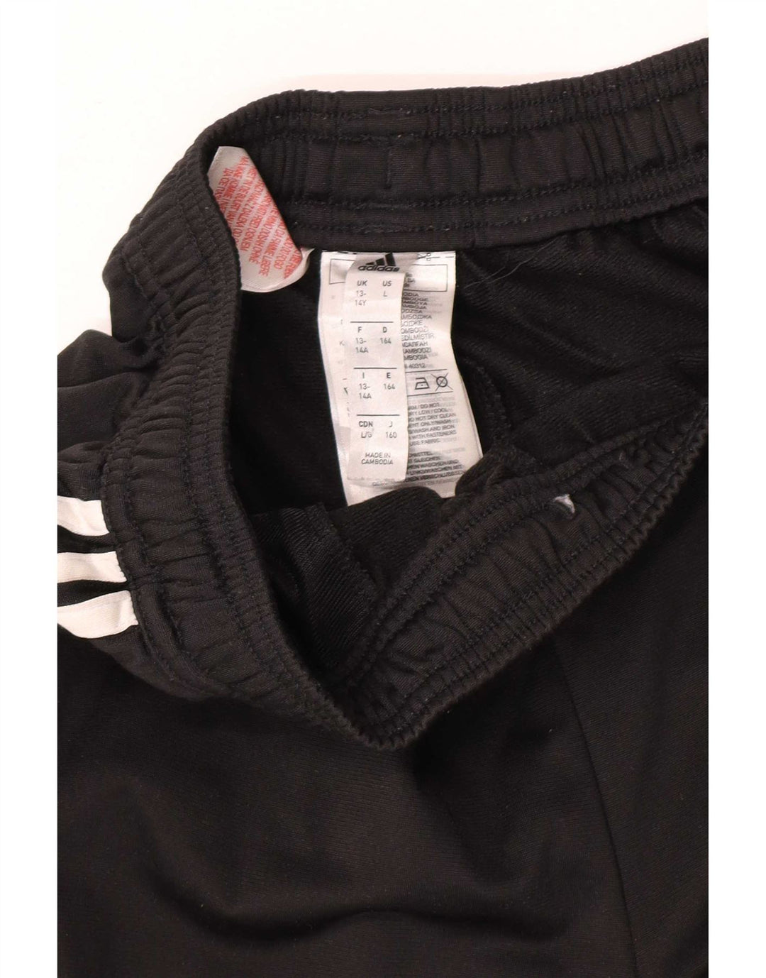 Adidas Trainingshose für Jungen, 13–14 Jahre, schwarzes Polyester
