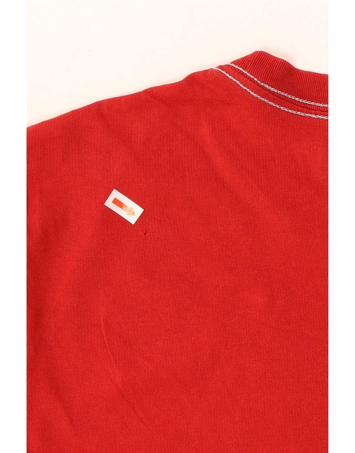 Adidas Herren Grafik T-Shirt Top Große rote Baumwolle