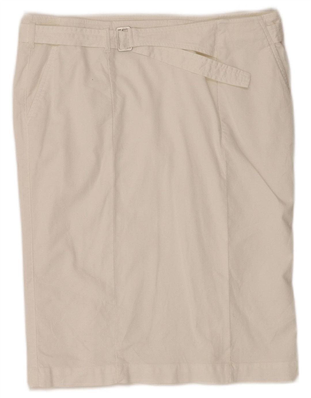 TRUSSARDI Damen gerader Rock IT 46 Large W34 Weiß