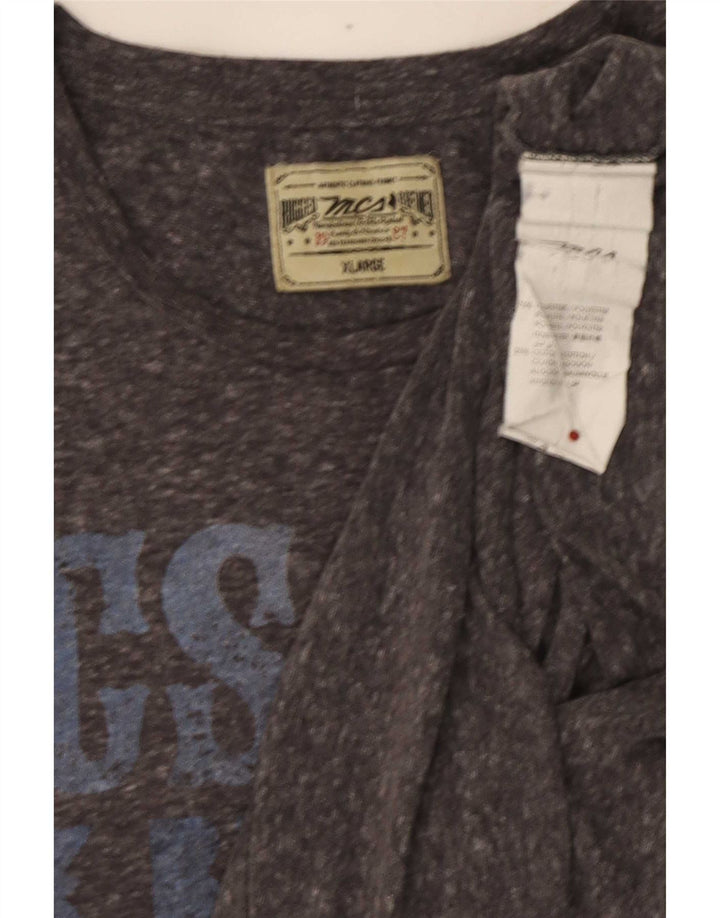 Marlboro Classics Herren-T-Shirt mit Grafik, XL, grau meliert, Polyester