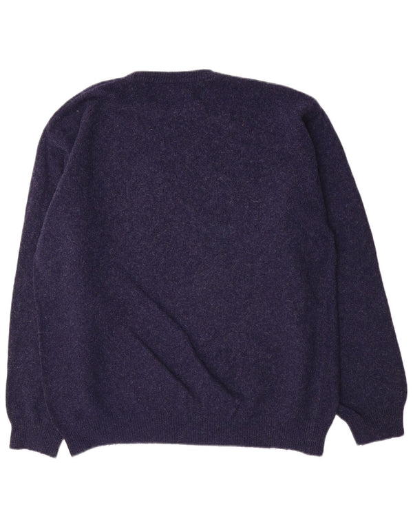 Marlboro Classics Herren-Pullover mit Rundhalsausschnitt, 2XL, marineblaue Wolle