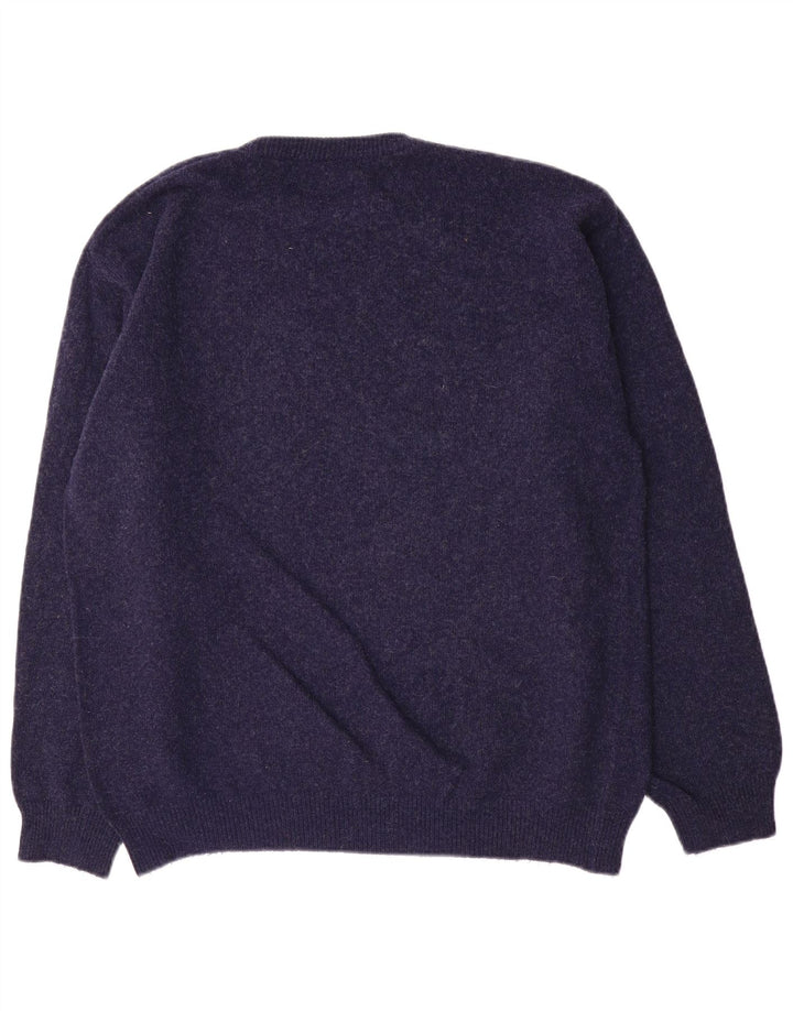 Marlboro Classics Herren-Pullover mit Rundhalsausschnitt, 2XL, marineblaue Wolle