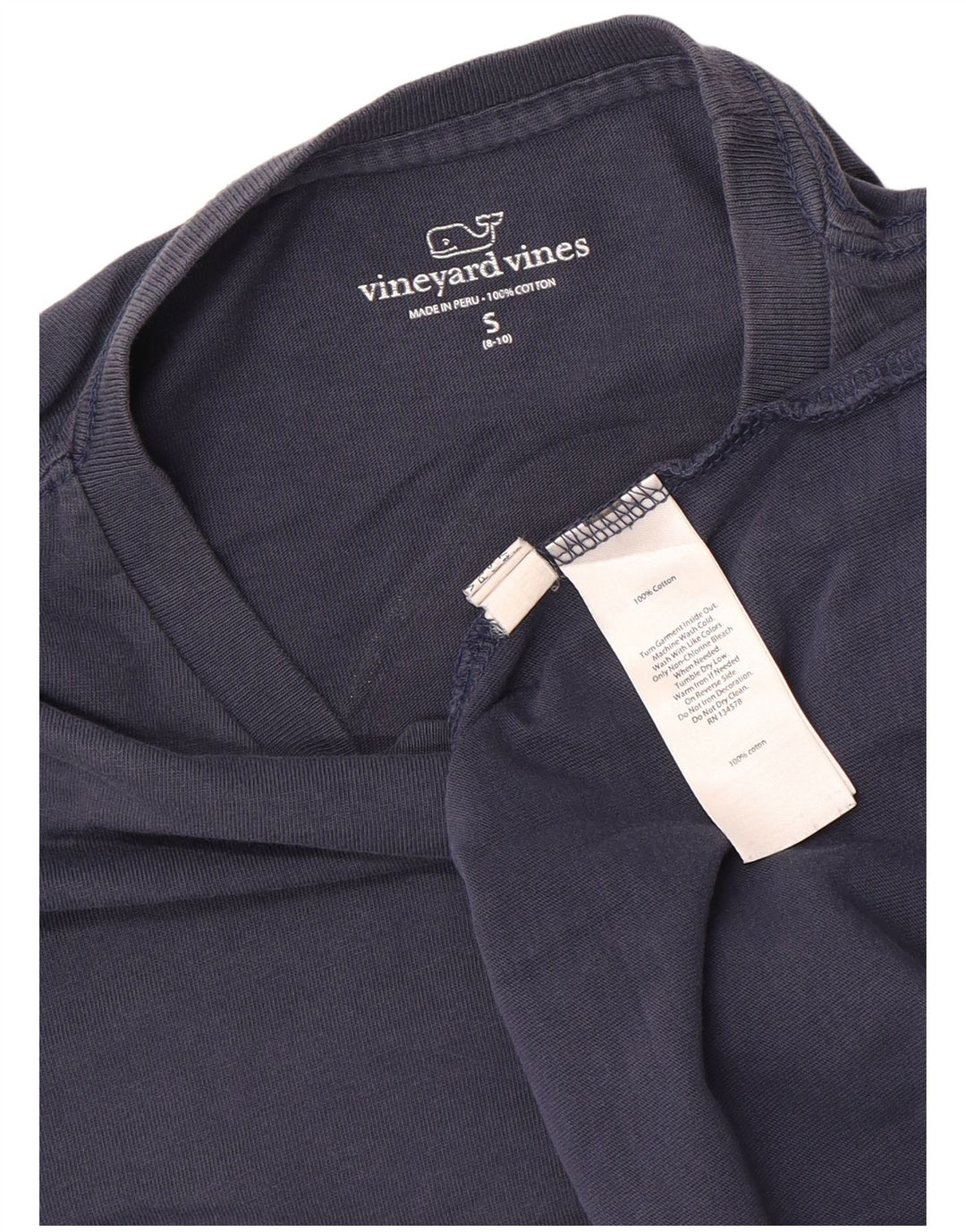 VINEYARD VINES Jungen Grafik-Top, langärmelig, 8–9 Jahre, klein, Blau, Weihnachten