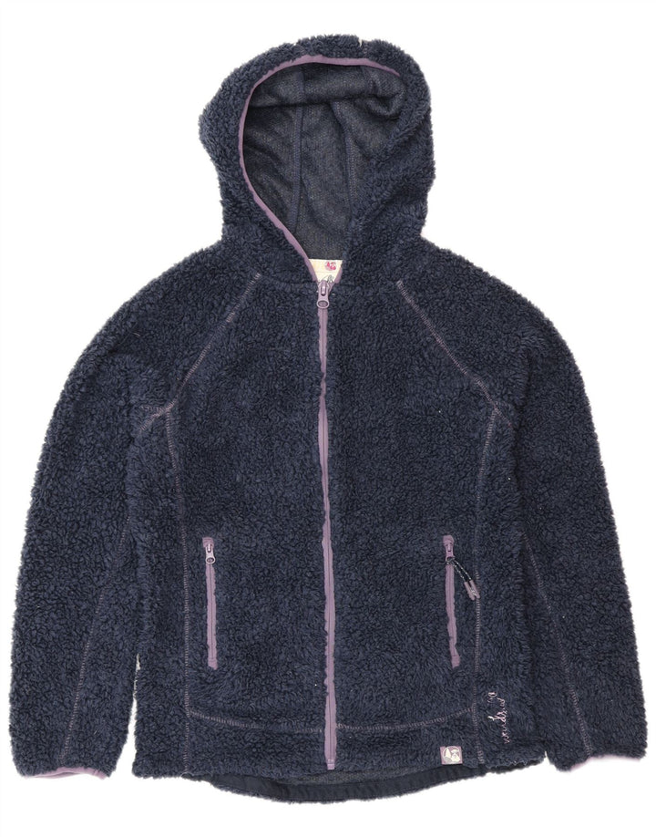 Weird Fish Damen Kapuzen-Fleecejacke UK 12 Medium Marineblau Polyester