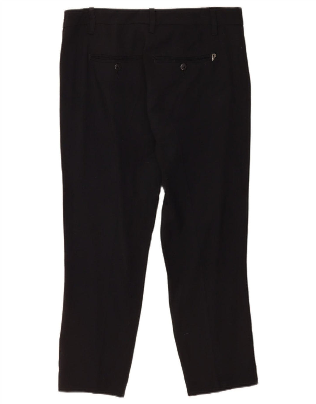 Dondup Damen Crop Suit Hose W30 L24 Schwarze Viskose