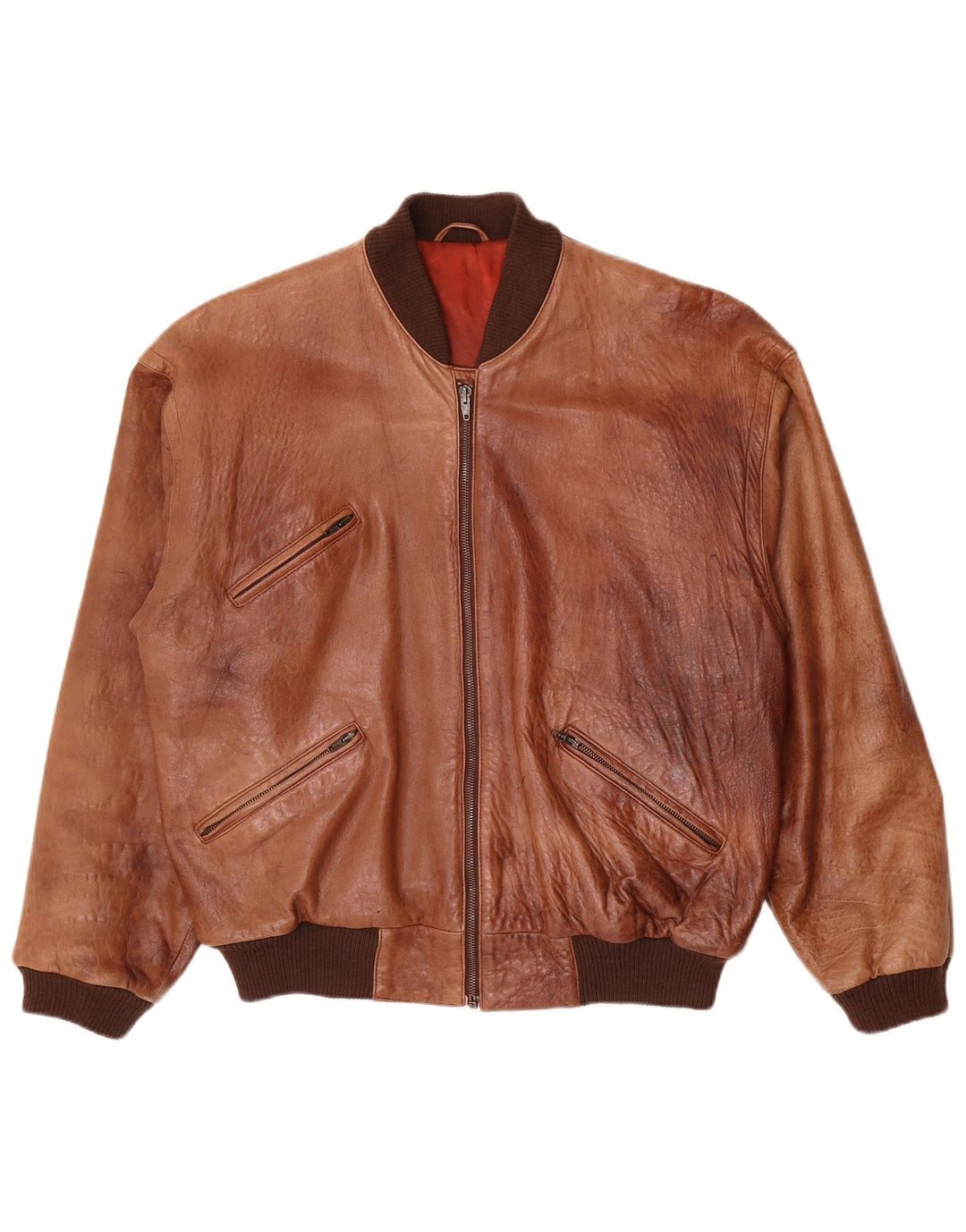 Vintage Herren Lederjacke UK 40 Large Braun