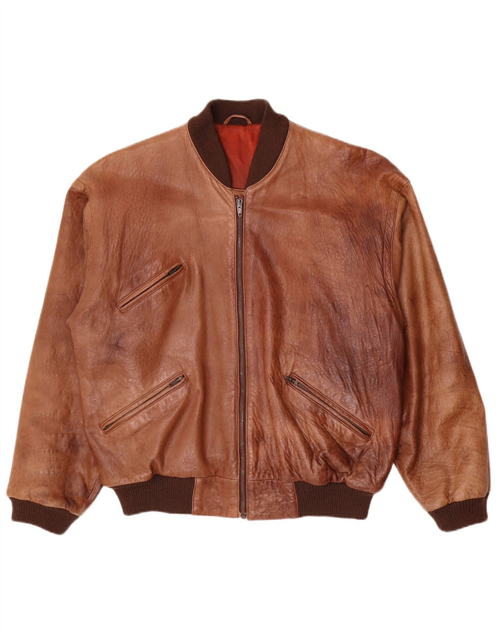 Vintage Herren Lederjacke UK 40 Large Braun