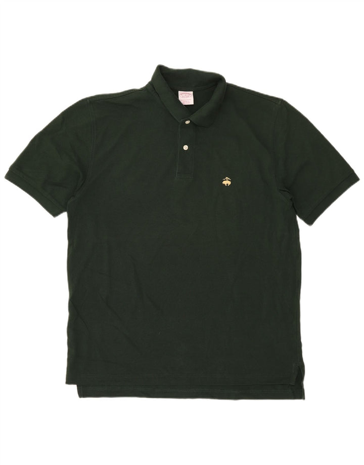 Brooks Brothers Herren-Poloshirt aus mittelgrüner Baumwolle