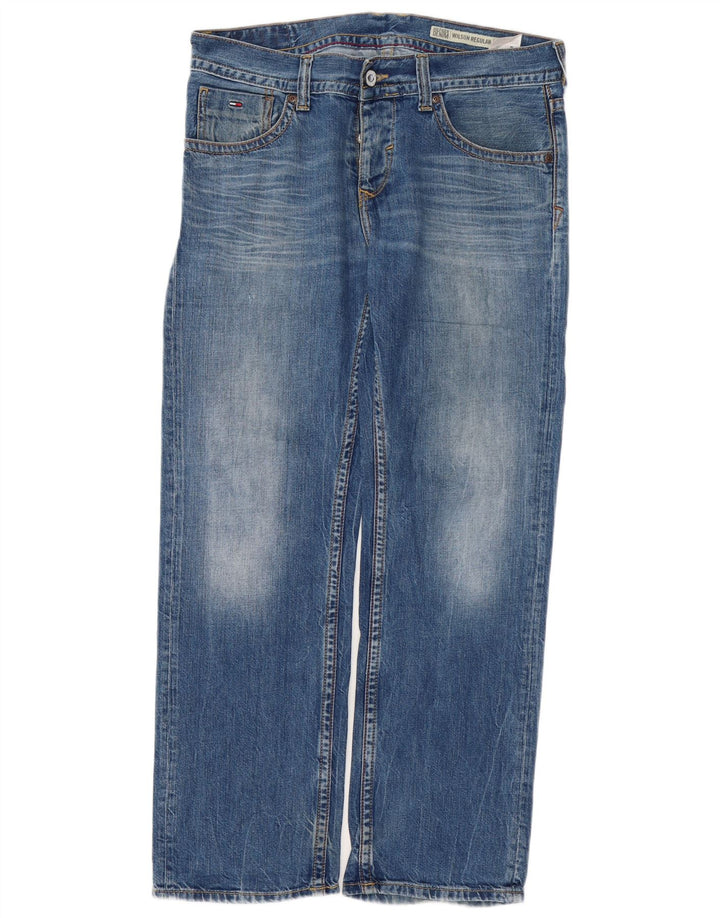 TOMMY HILFIGER Herren Wilson Straight Jeans W32 L30 Blaue Baumwolle