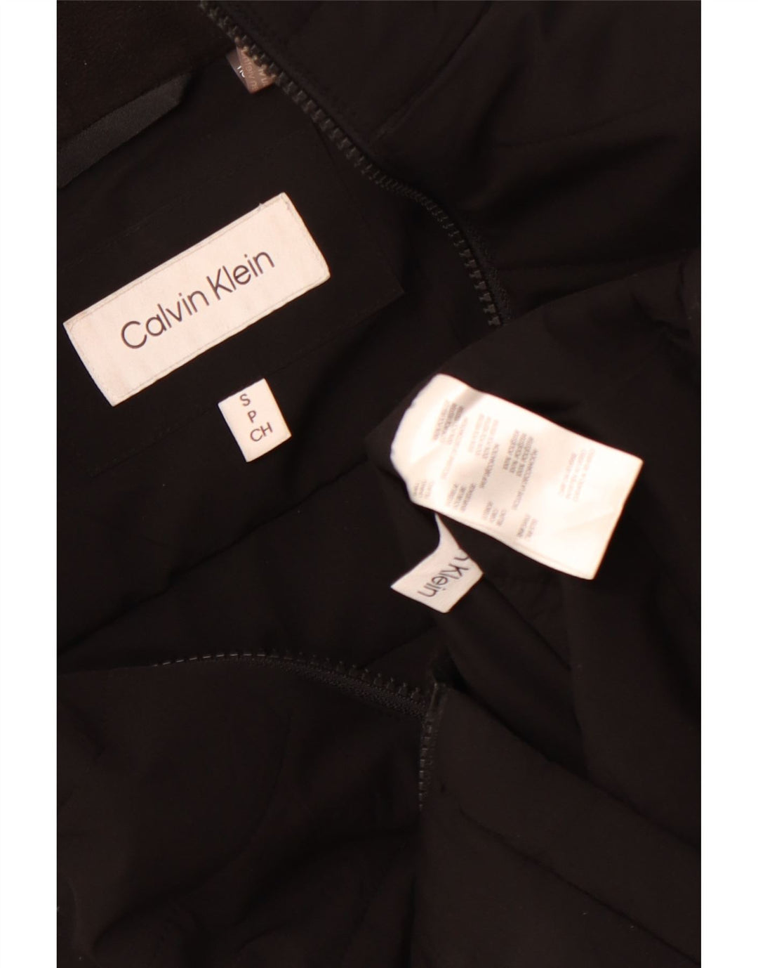 CALVIN KLEIN Herren Wattierte Jacke UK 36 Small Schwarz Polyester