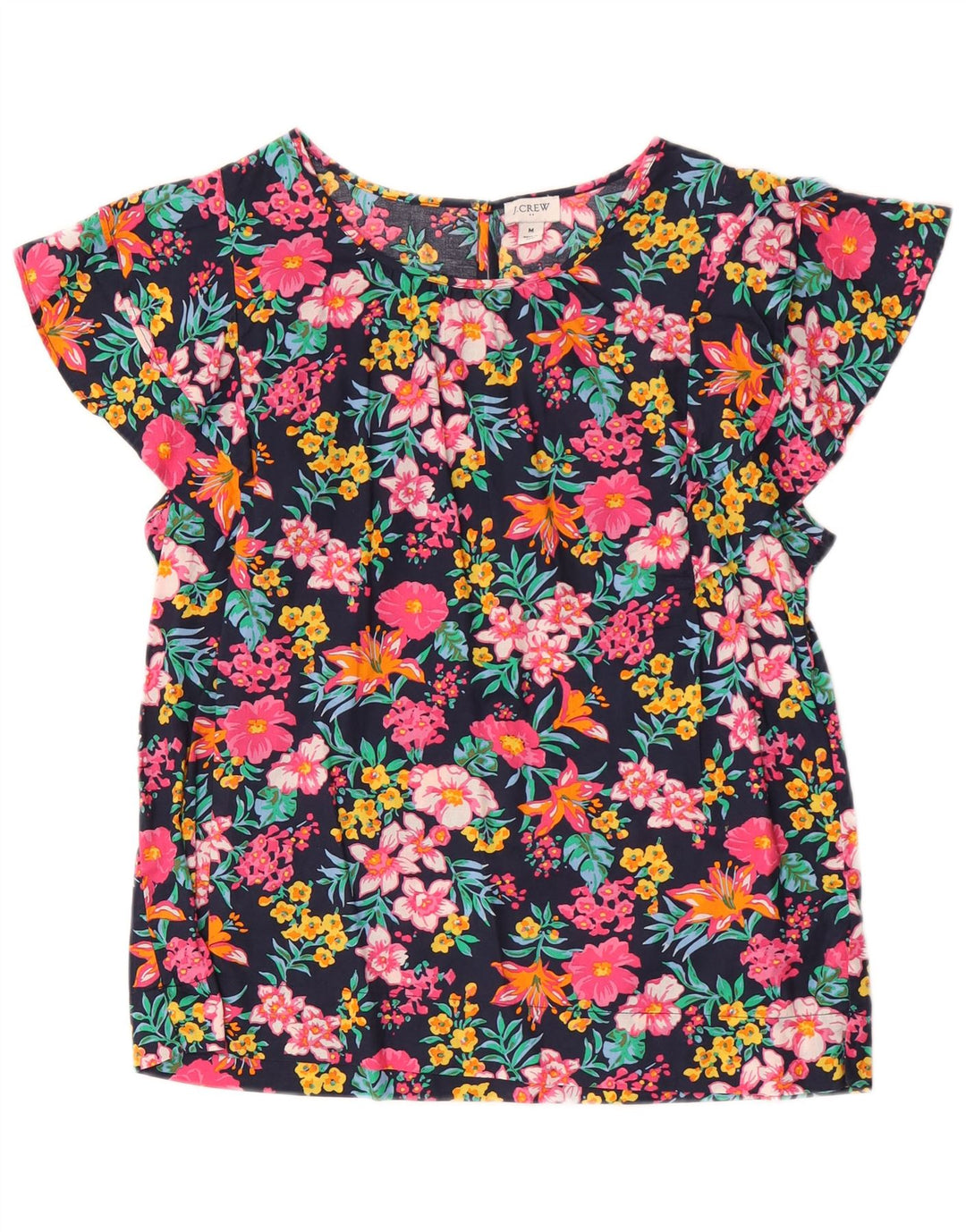 J. Crew Damen-Blusenoberteil mit Fledermausärmeln, Größe M, mehrfarbig, Blumenmuster, UK 14