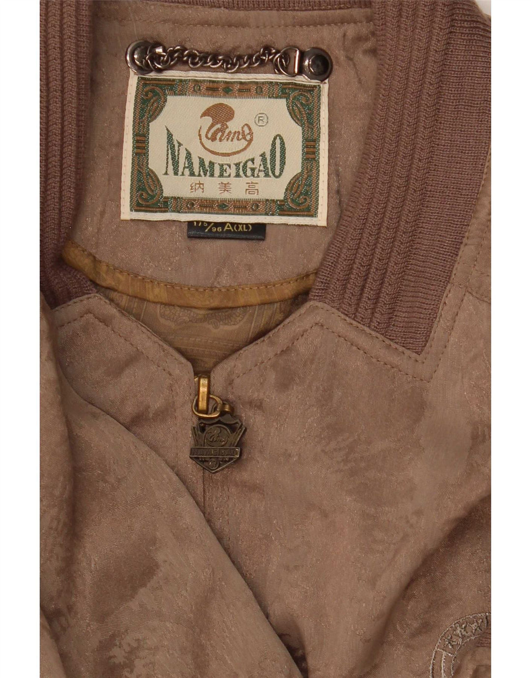 Vintage Herren Bomberjacke UK 42 XL Braun Paisley