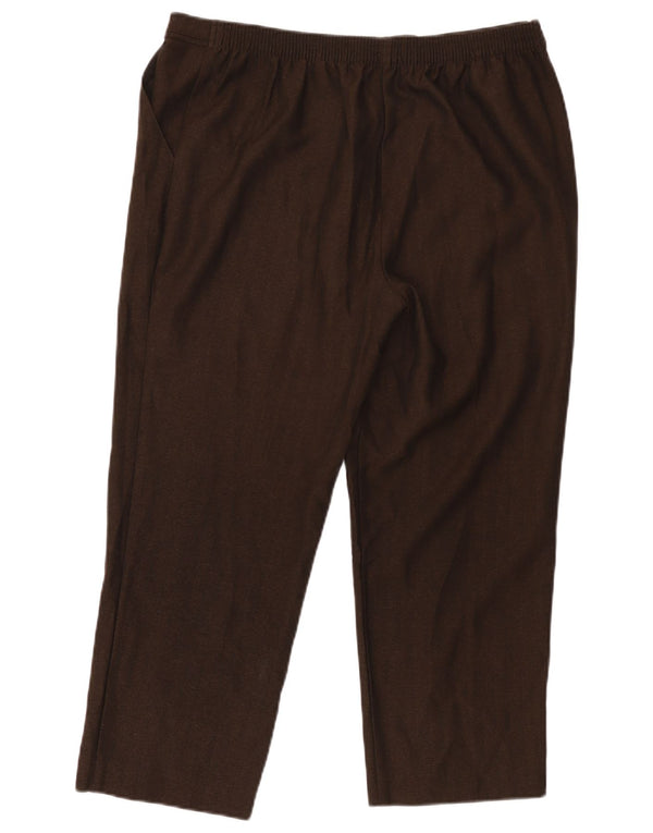 Marks & Spencer Damen Gerade geschnittene Hose UK 16 Large W34 L25 Braun