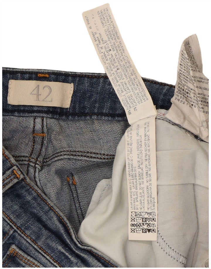 ZARA Womens Denim Shorts EU 42 Large W32  Blue Cotton