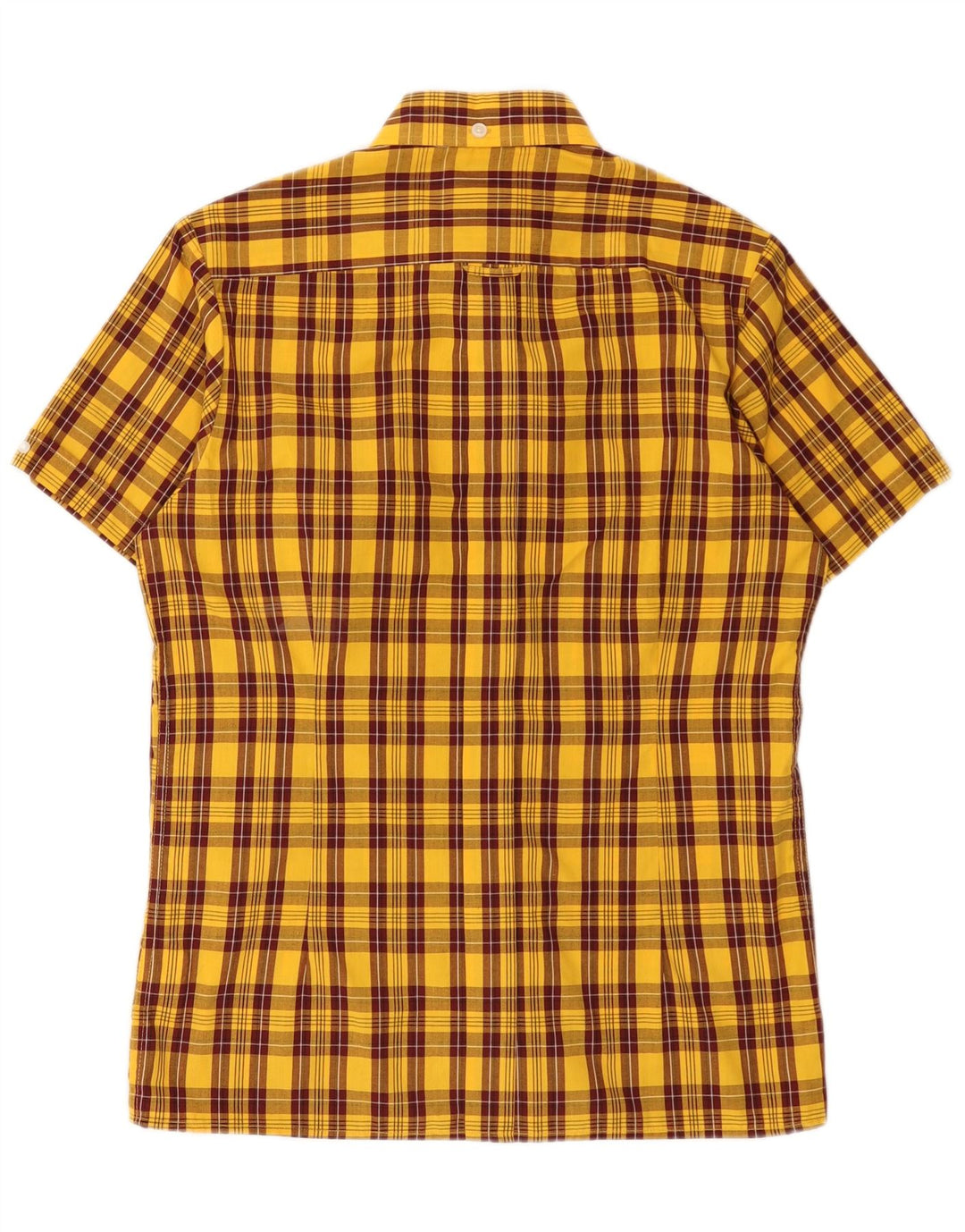 Dr Martens Herren-Kurzarmhemd Mittelgelb kariertes Polyester