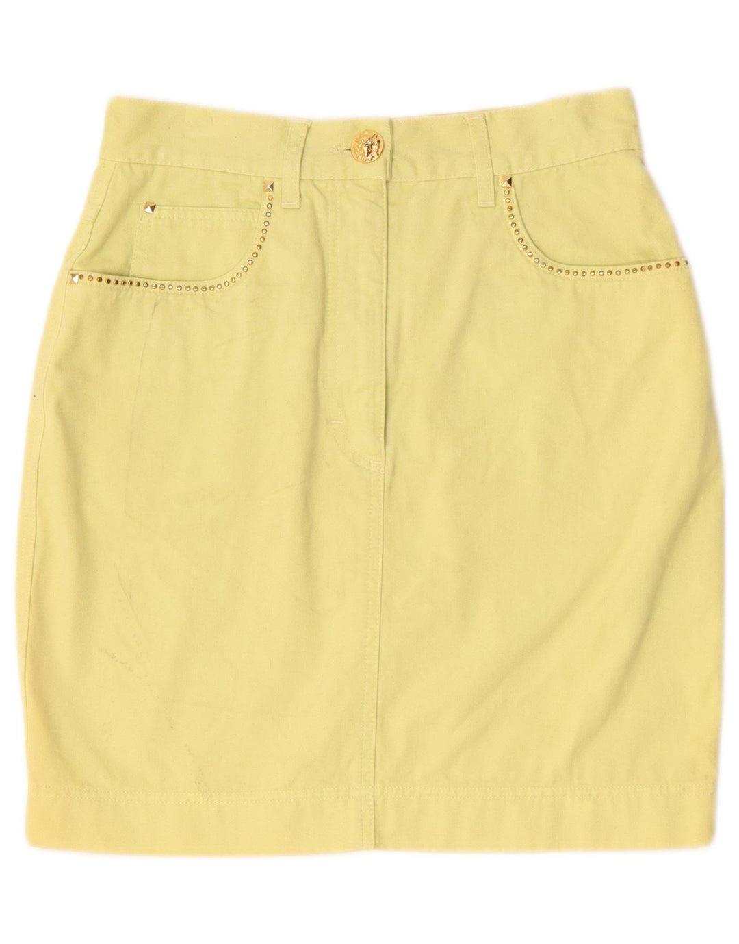Laurel Damen Minirock EU 38 Medium W28 Gelbe Baumwolle