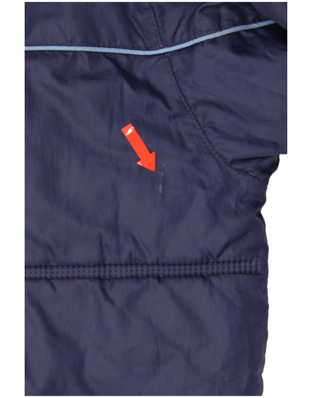 Nike Jungen gepolsterte Jacke mit Grafik und Kapuze, 12–13 Jahre, Größe L, Marineblau