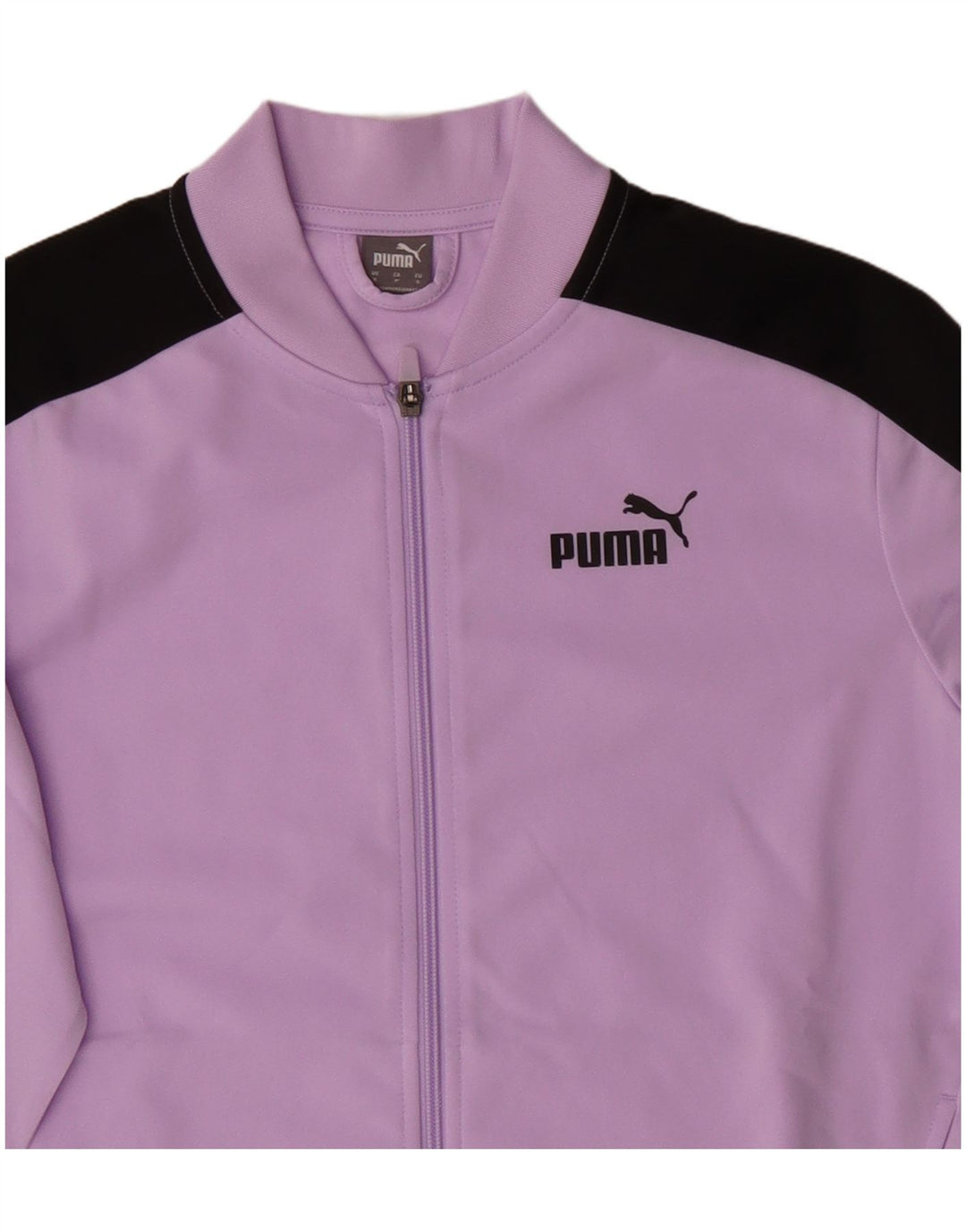 Puma Damen-Trainingsanzug-Oberteil in Übergröße, Gr. 10, Größe S, Lila, Farbblock