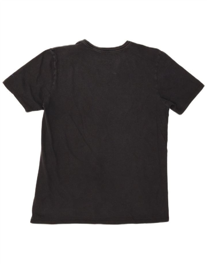 Nike Herren Athletic Cut Graphic T-Shirt-Oberteil aus mittelschwarzer Baumwolle