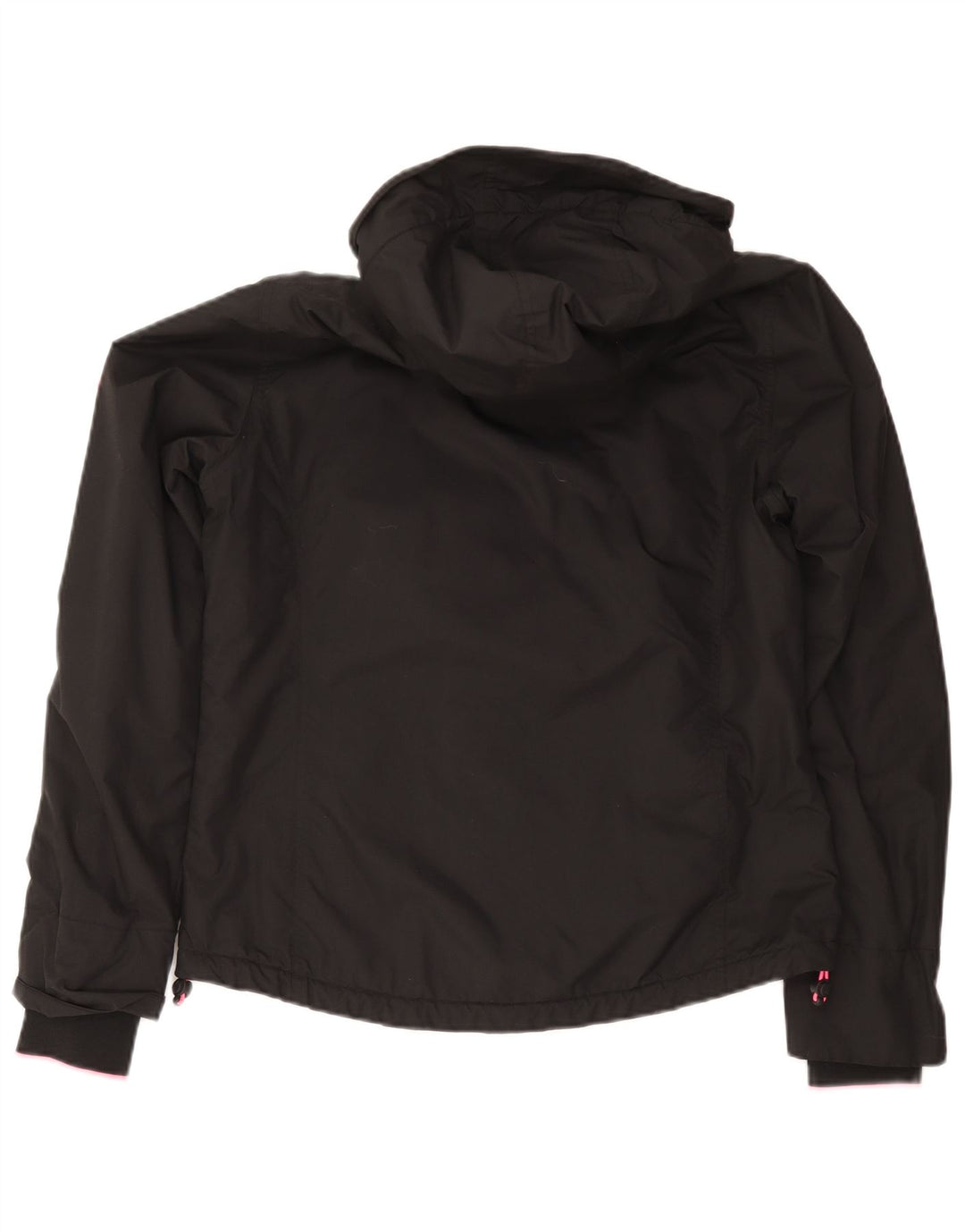 Superdry Damen Windcheater Kapuzen-Windjacke UK 14 Large Schwarz