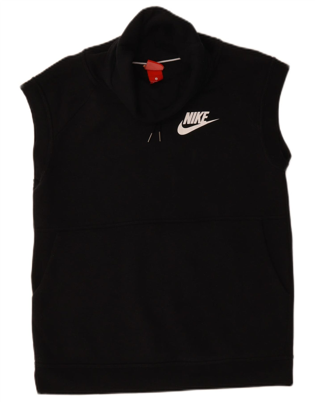 Nike Damen-Sweatshirt, ärmellos, übergroß, UK-Größe 10, Größe S, Schwarz, Baumwolle