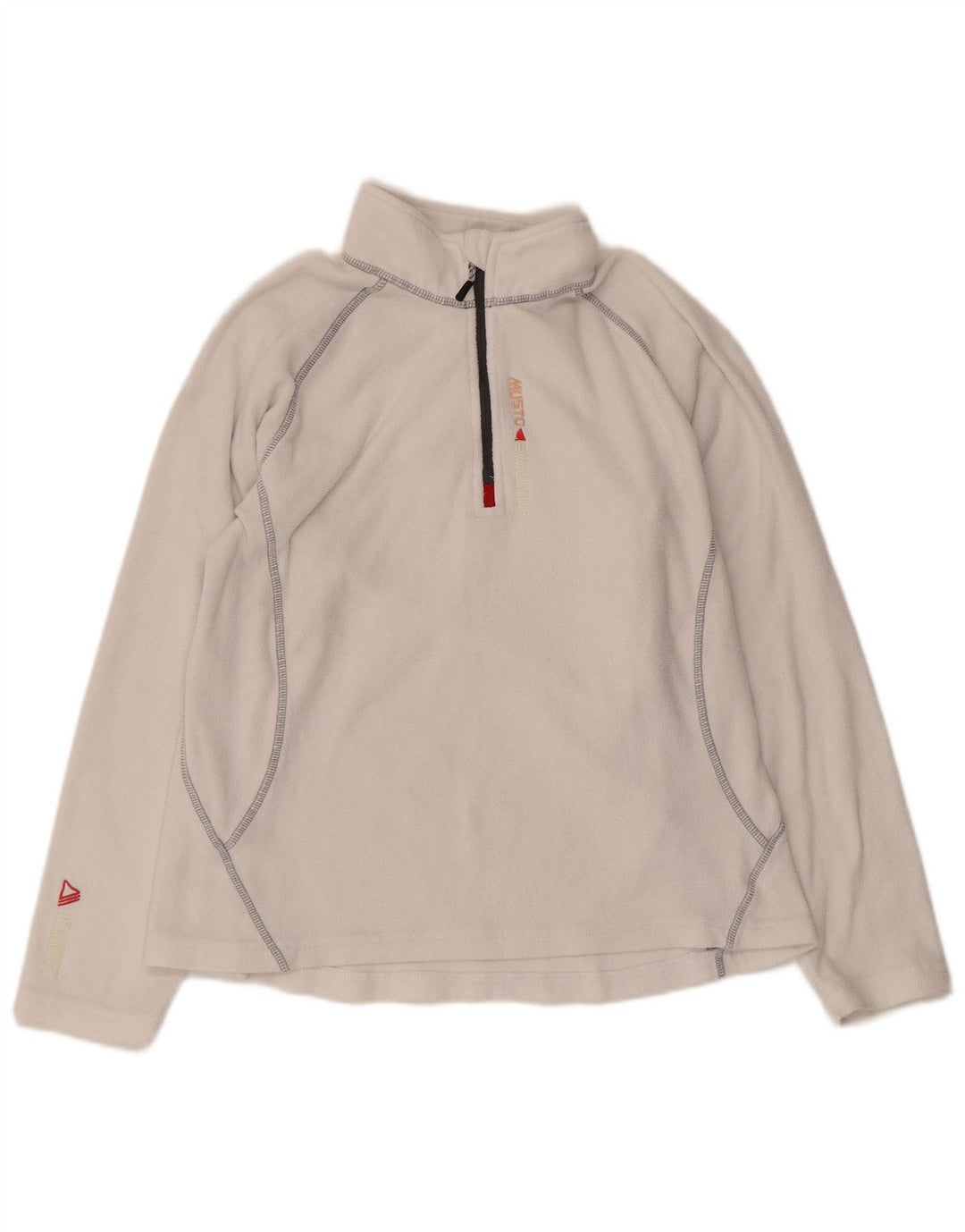 Musto Damen-Fleecepullover mit Reißverschluss am Hals, UK 14, Größe L, Weiß, Polyester