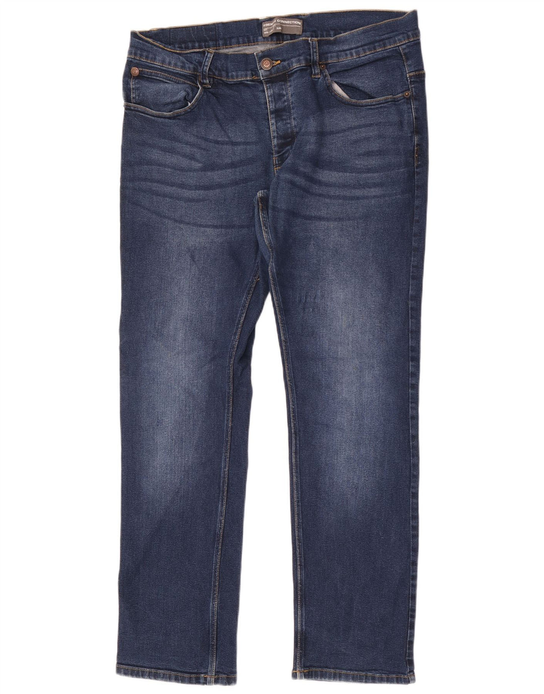 French Connection Herren Slim Jeans W36 L32 Blaue Baumwolle