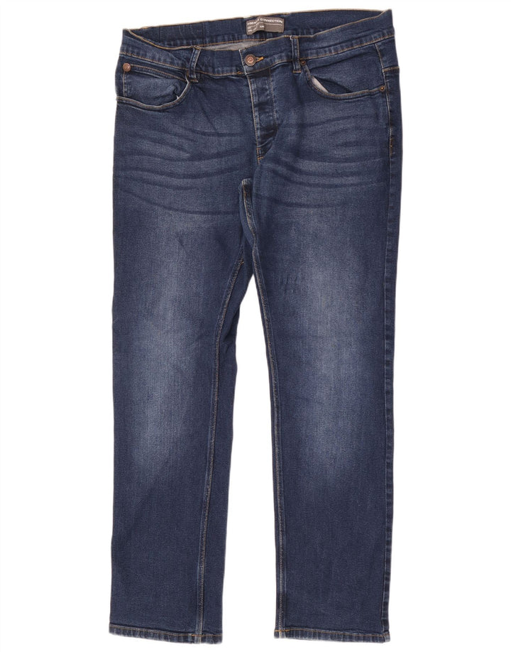 French Connection Herren Slim Jeans W36 L32 Blaue Baumwolle