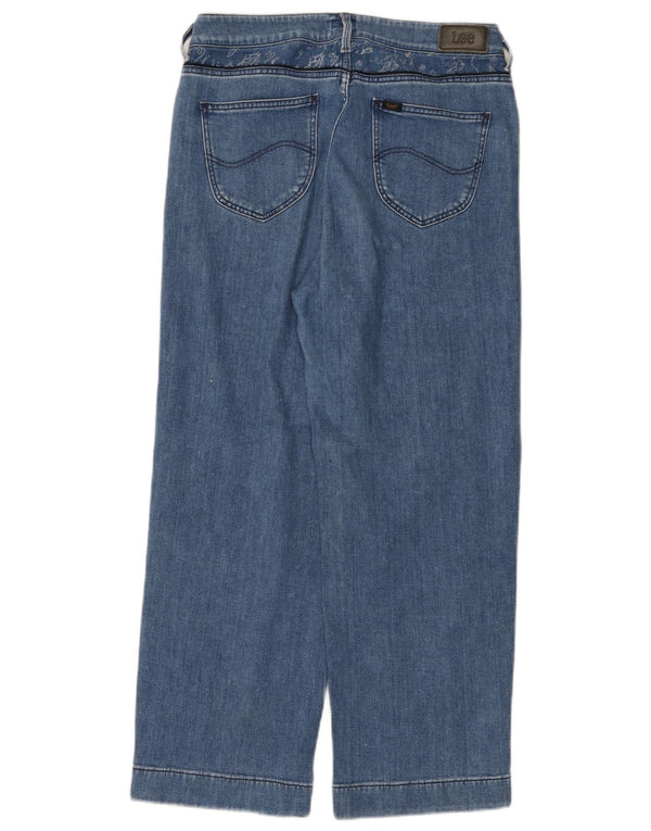 Lee Damen-Jeans mit hoher Taille und weitem Bein, W29, L26, blaue Baumwolle