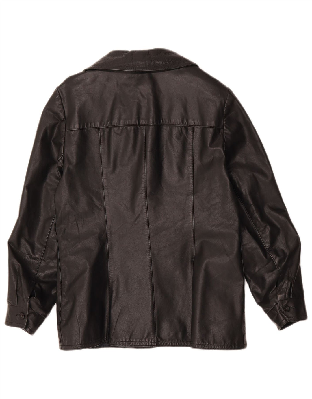 Vintage Damen Lederjacke IT 44 Mittelschwarzes Leder