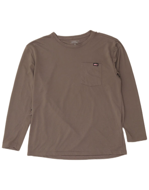 Dickies Herren-Top, langärmelig, XL, grau, Polyester