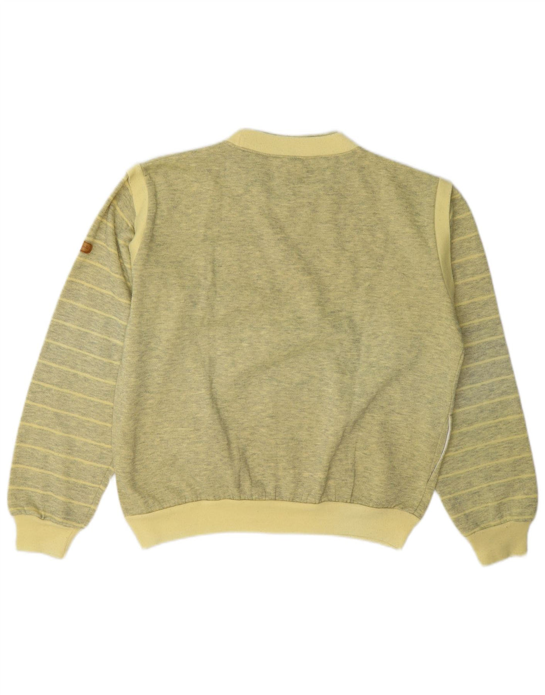 Vintage Herren Sweatshirt Pullover groß gelb gestreift